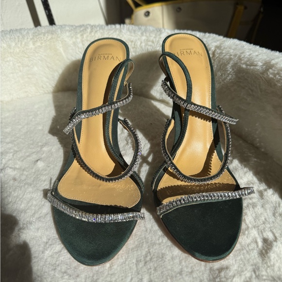 Dark green rhinestone sparkly heels Alexandre Birman sz 7/38 - Picture 7 of 7